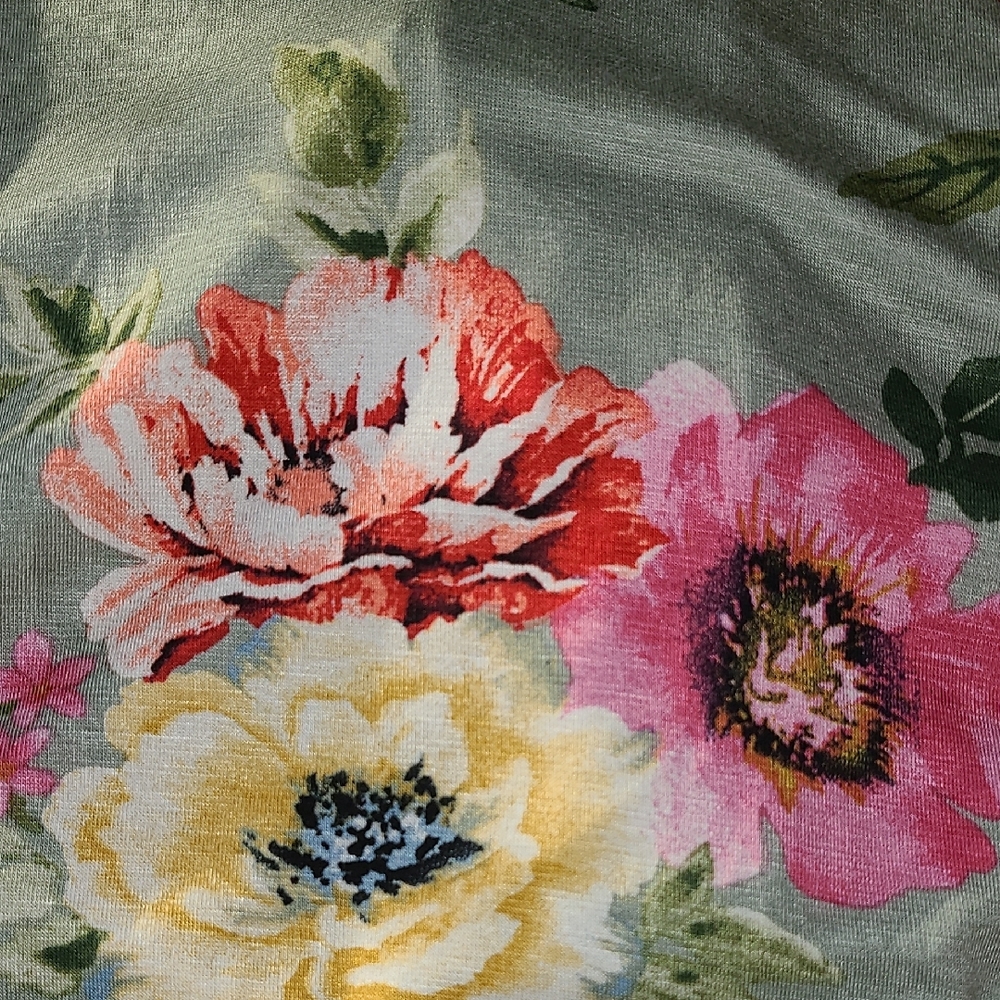Rags and Couture Floral Cardigan in Green and Pink - Picture 4 of 6
